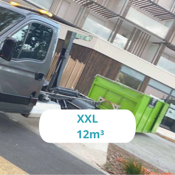 Location de benne 12m3 pour évacuer des plaques panneaux PST amiante à Mallemort, Avignon, Arles